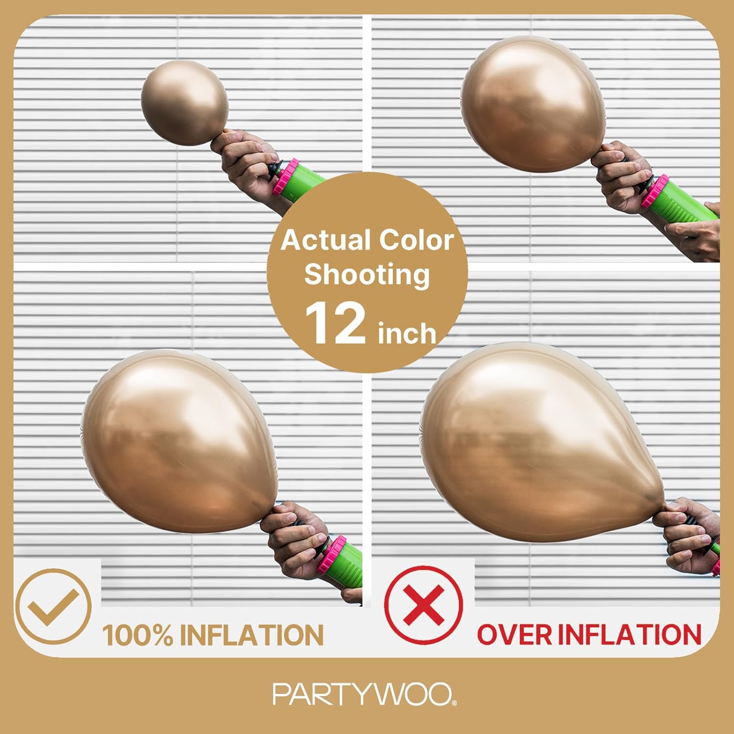 PartyWoo Metallic Gold Balloon Arch Kit - 92pcs in Various Sizes for Birthday, Graduation & Wedding Decor