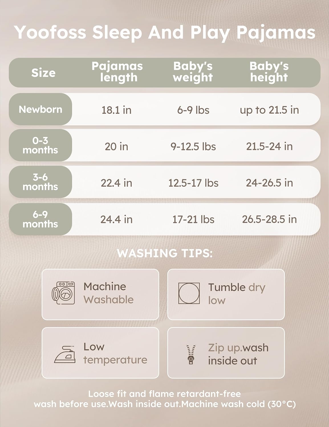 Yoofoss Bamboo Baby Pajamas - 3-Piece Footed Sleepers for Newborns | Sizes 0-3, 3-6, 6-9 Months
