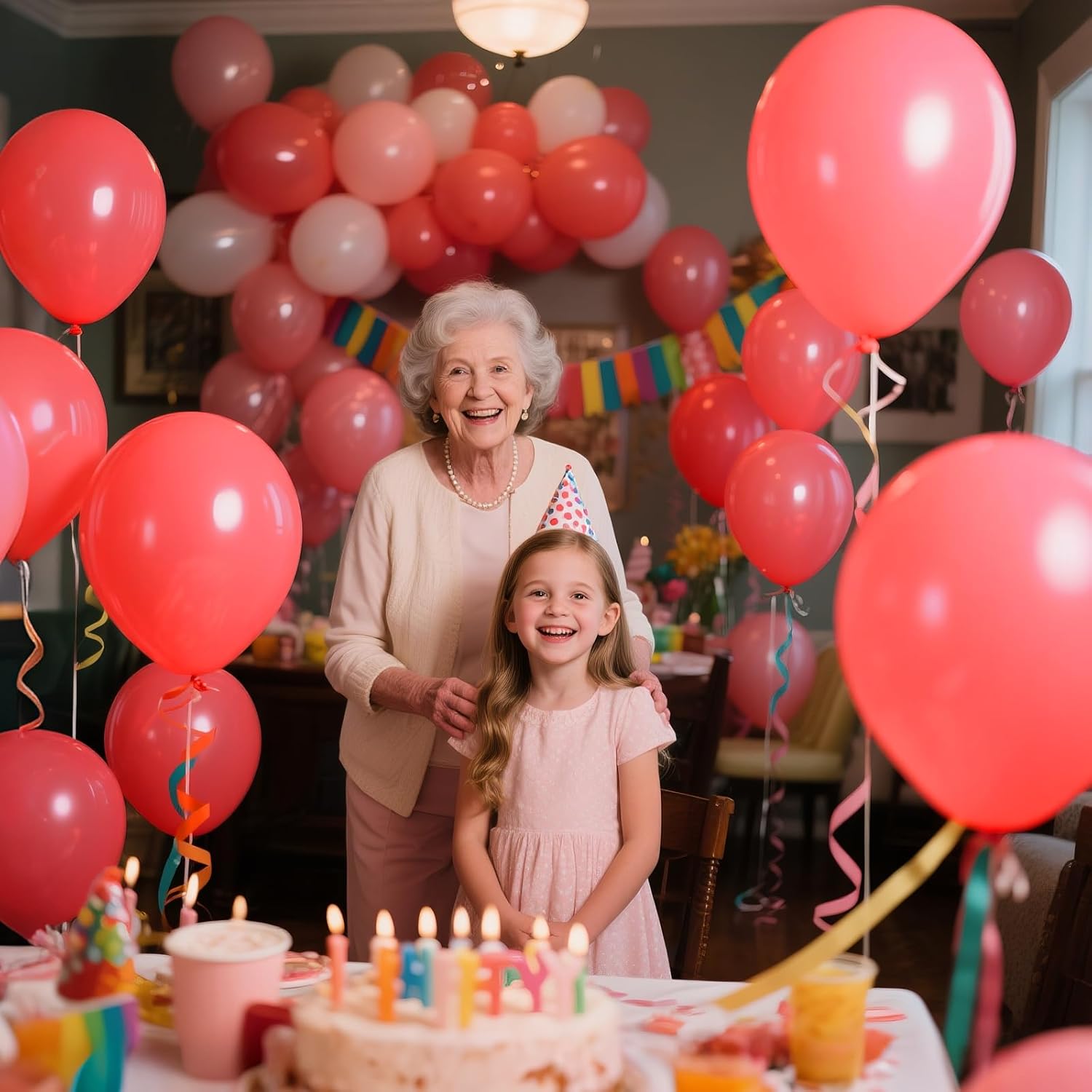 Pastel Red Latex Balloons by [Brand Name] - 110pcs 12-Inch Balloons for Birthday Parties & Baby Showers