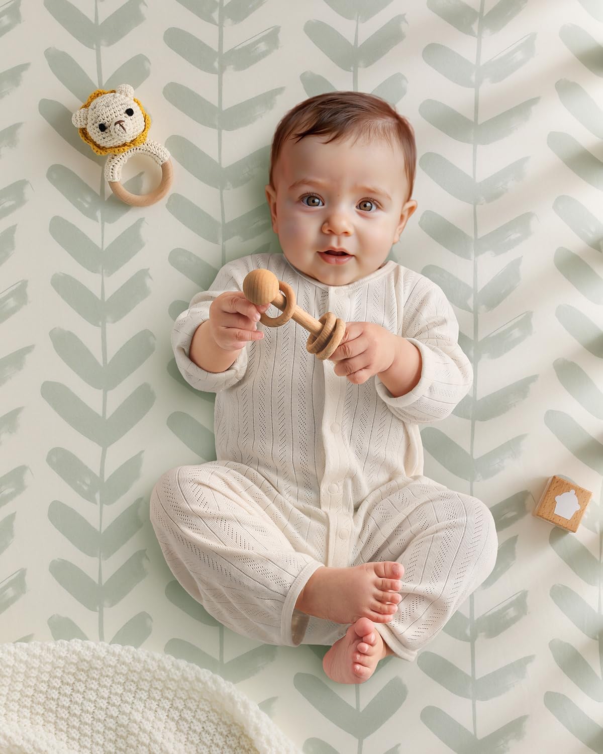Yoofoss Baby Crib Sheets - Ultra Soft Microfiber 2-Pack for Standard Crib & Toddler Mattress | 52x28 Inches, Neutral Forest Bear Design