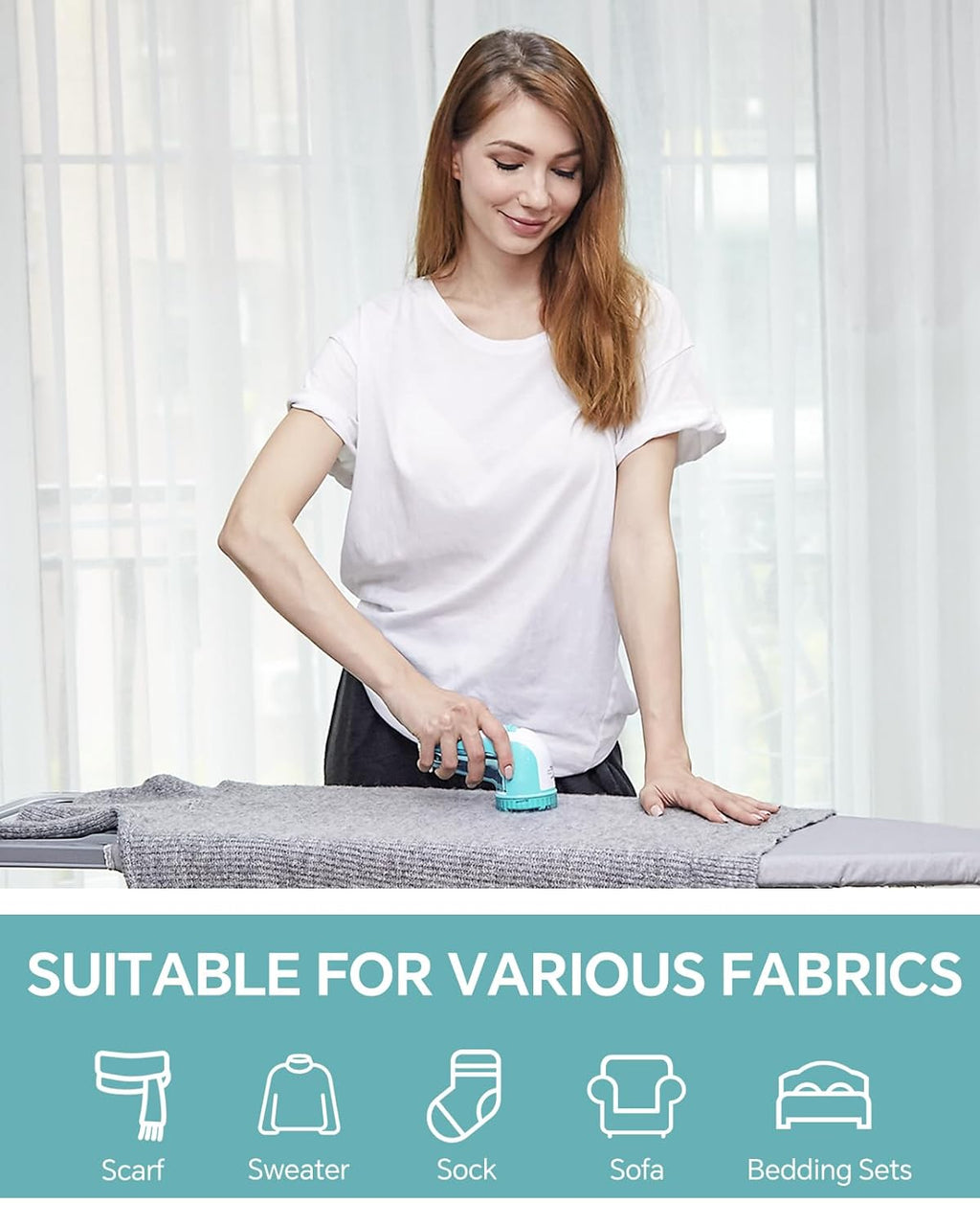 Beautural Fabric Shaver - Lint Remover with 2-Speed Settings & Replaceable Blades | Battery Operated, Ideal for Sweaters & Clothes