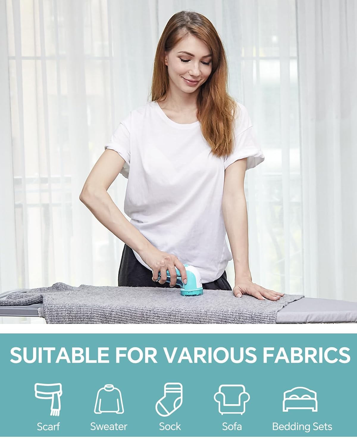 Beautural Fabric Shaver - Lint Remover with 2-Speed Settings & Replaceable Blades | Battery Operated, Ideal for Sweaters & Clothes