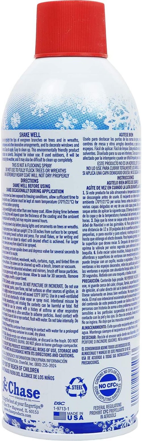 Greenco Snow Spray | Artificial Snow for Christmas Decoration - 13 oz Flocking Spray (Pack of 2)