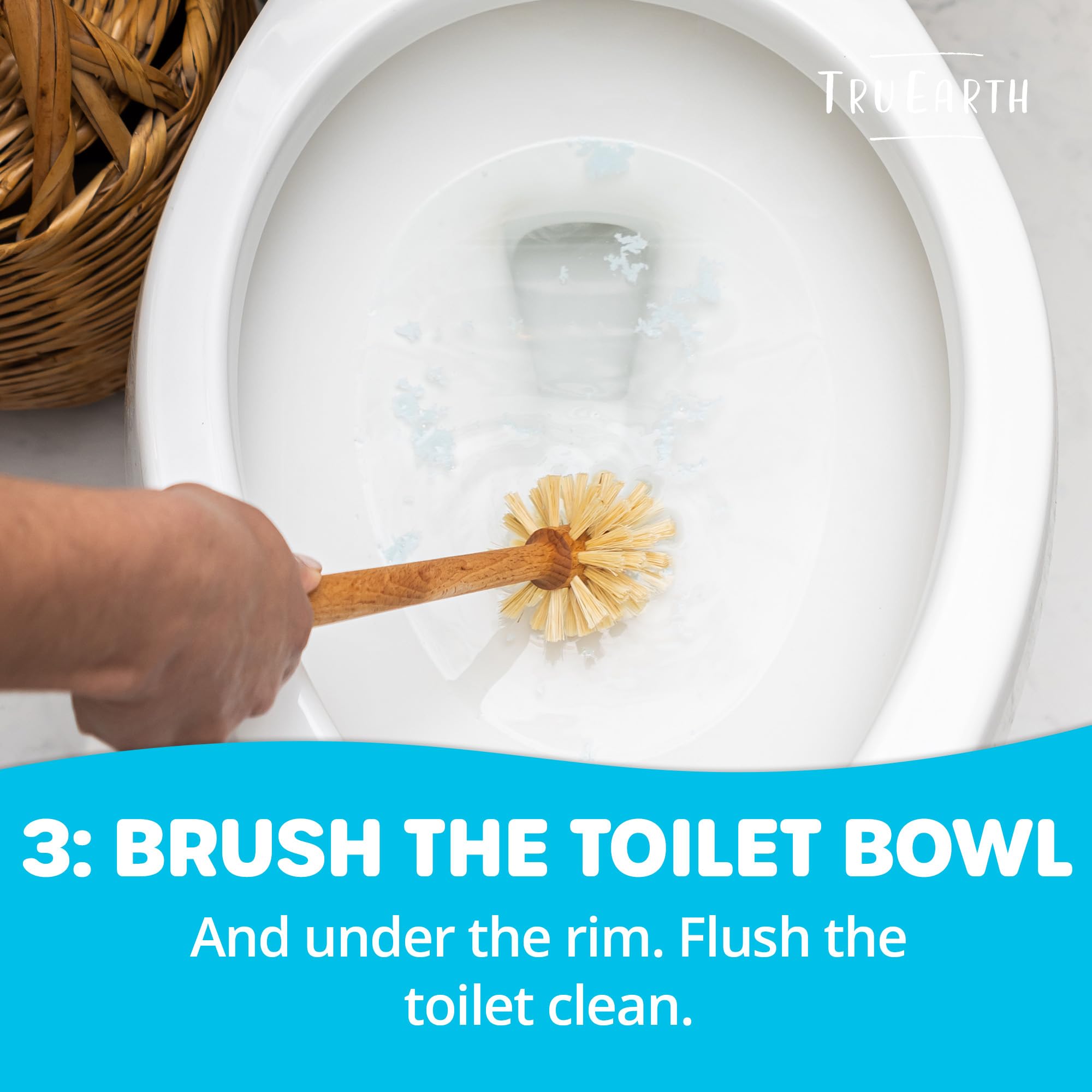 Tru Earth Toilet Bowl Cleaner Eco-Strips | Plastic Jug-Free, Septic-Safe for Cleaning | Easy to Use | 24 Strips