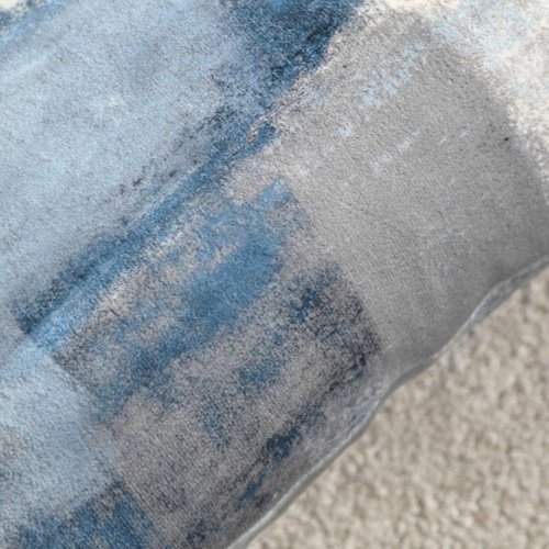 Alricc Throw Pillow Covers 18x18 Set of 2 Blue and Grey Art Throw Pillow Covers Soft Decorative Couch Pillow Covers for Home Living Room Bedroom