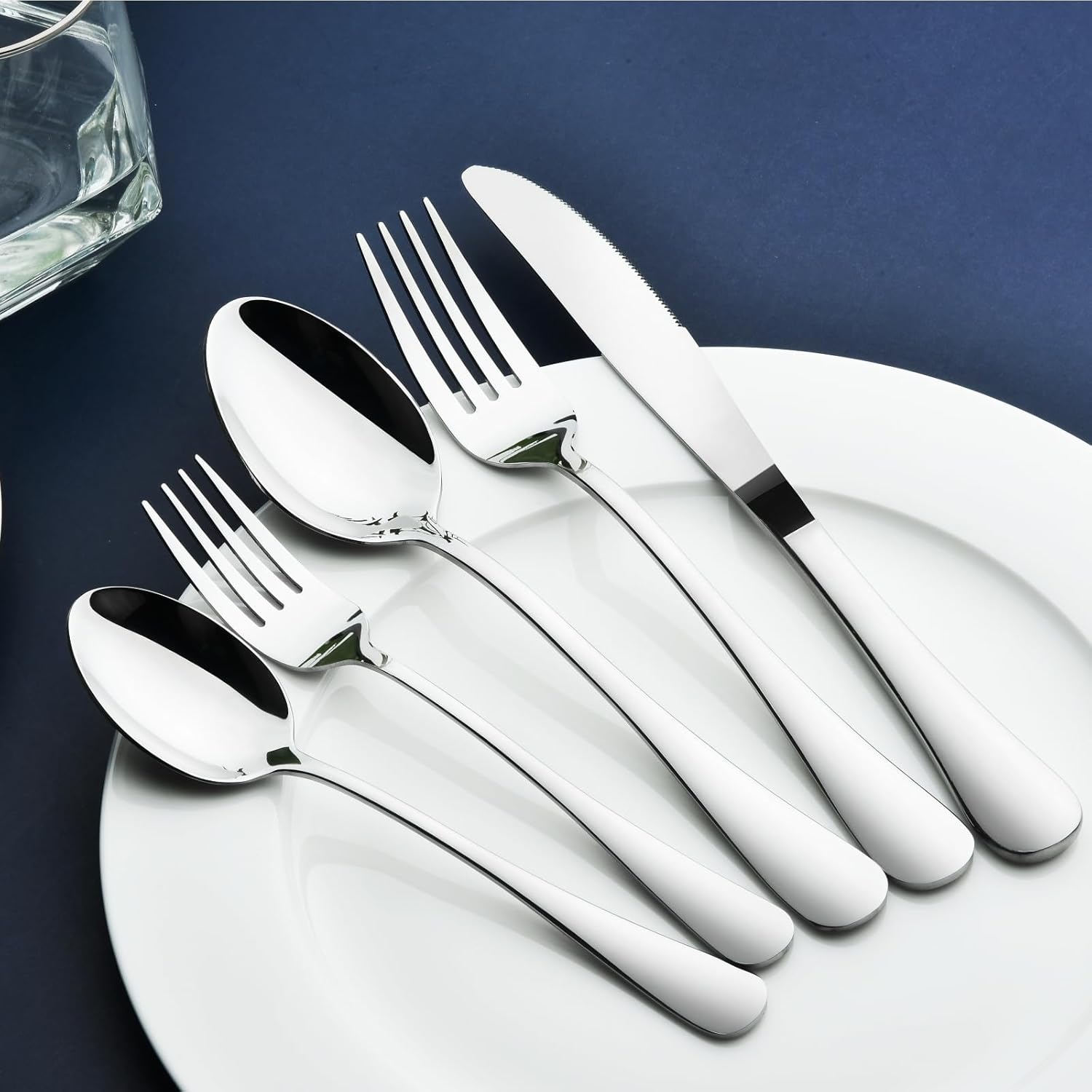 Regine Switzerland 60-Piece Silverware Set - Heavy-Duty Stainless Steel Utensils for 12 | Dishwasher Safe Gift Set