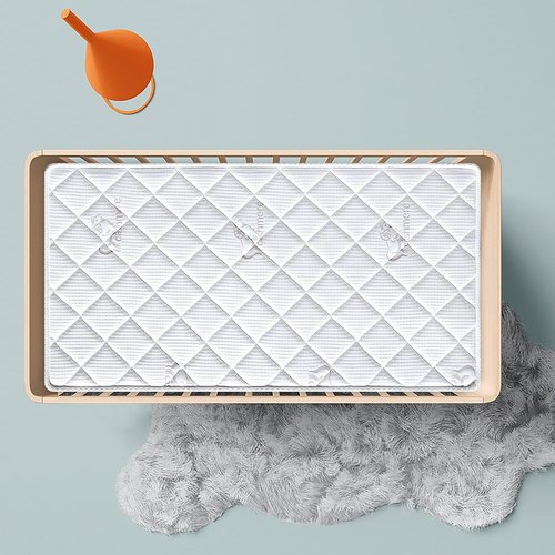 Letmxiu Premium Crib Mattress - Hypoallergenic 5" Thick Firm Soft Design | 100% Knitted Fabric, Fits Standard Cribs & Toddler Beds