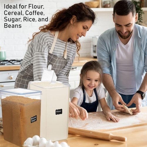 Flour Storage Container - Skiennix 2 PC Extra Large Airtight Food Storage | 8.5L BPA-Free for Kitchen & Pantry