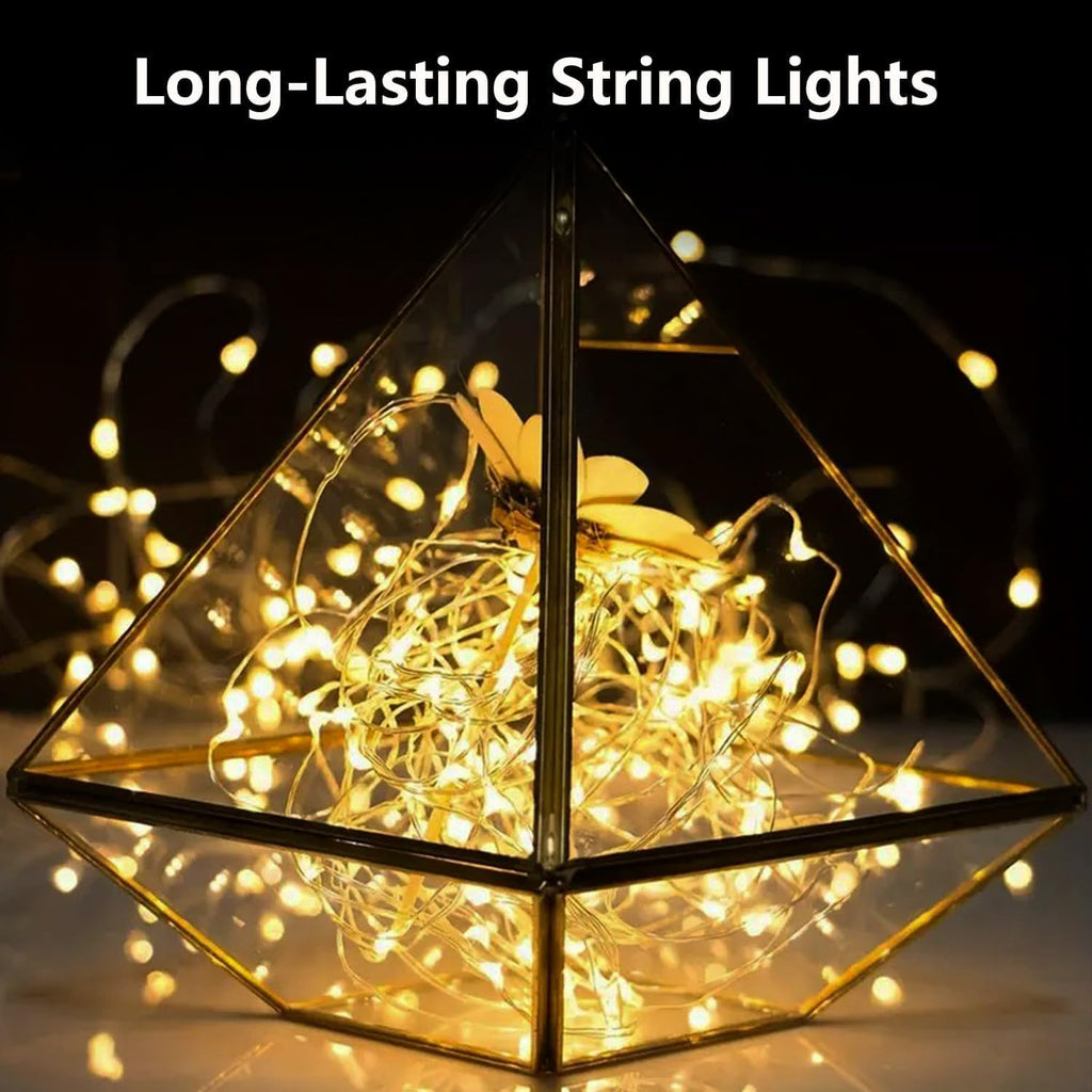 Skiennix Fairy Lights - 50 LED Waterproof String Lights with Timer | 16FT Warm White for Indoor/Outdoor Decor