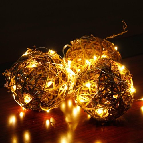 CYLAPEX Fairy Lights - 6 Pack Warm White LED String Lights | 7ft Silvery Copper Wire for Christmas & Wedding Decor