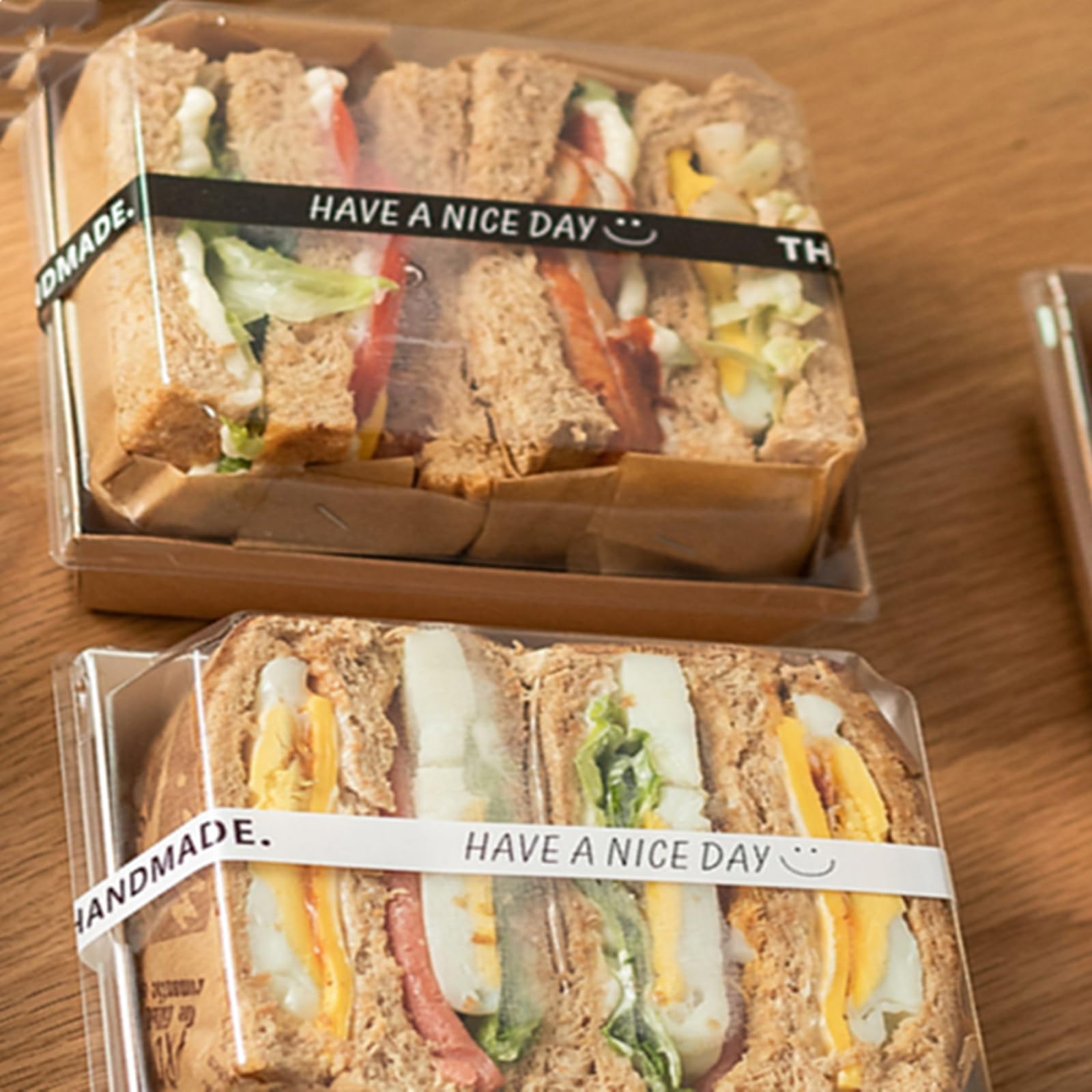 ToppYuanZea 40 Pack Paper Charcuterie Boxes with Clear Lids, 7 x 5 Inch Brown Disposable Take Out Bakery Container, To Go Boxes for Cake Slice, Cupcakes, Sandwiches, Cookies, Cocoa Bombs, Salads