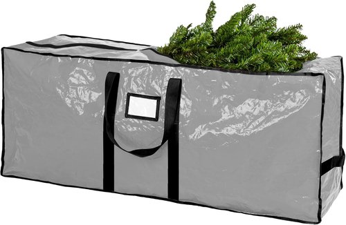 Christmas Tree Storage Bag - Durable Waterproof Zippered Bag for 7.5 Ft Artificial Trees | Protects Against Dust & Moisture (Grey, Pack of 2)