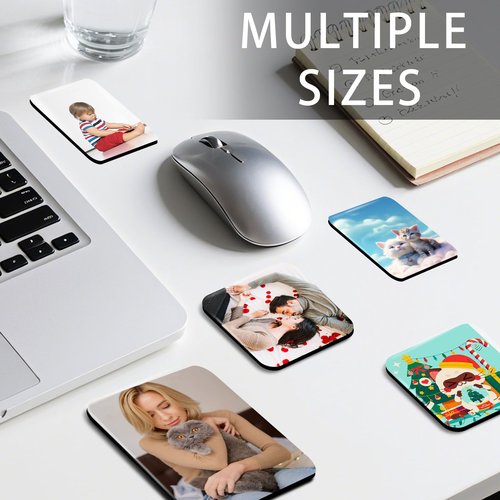 Sublimation Magnets Custom Fridge Magnets Personalized Sublimation Blanks Bulk for Home Kitchen Refrigerator Microwave Oven DIY Craft Gifts (30, White, 2.95" x 2.95")