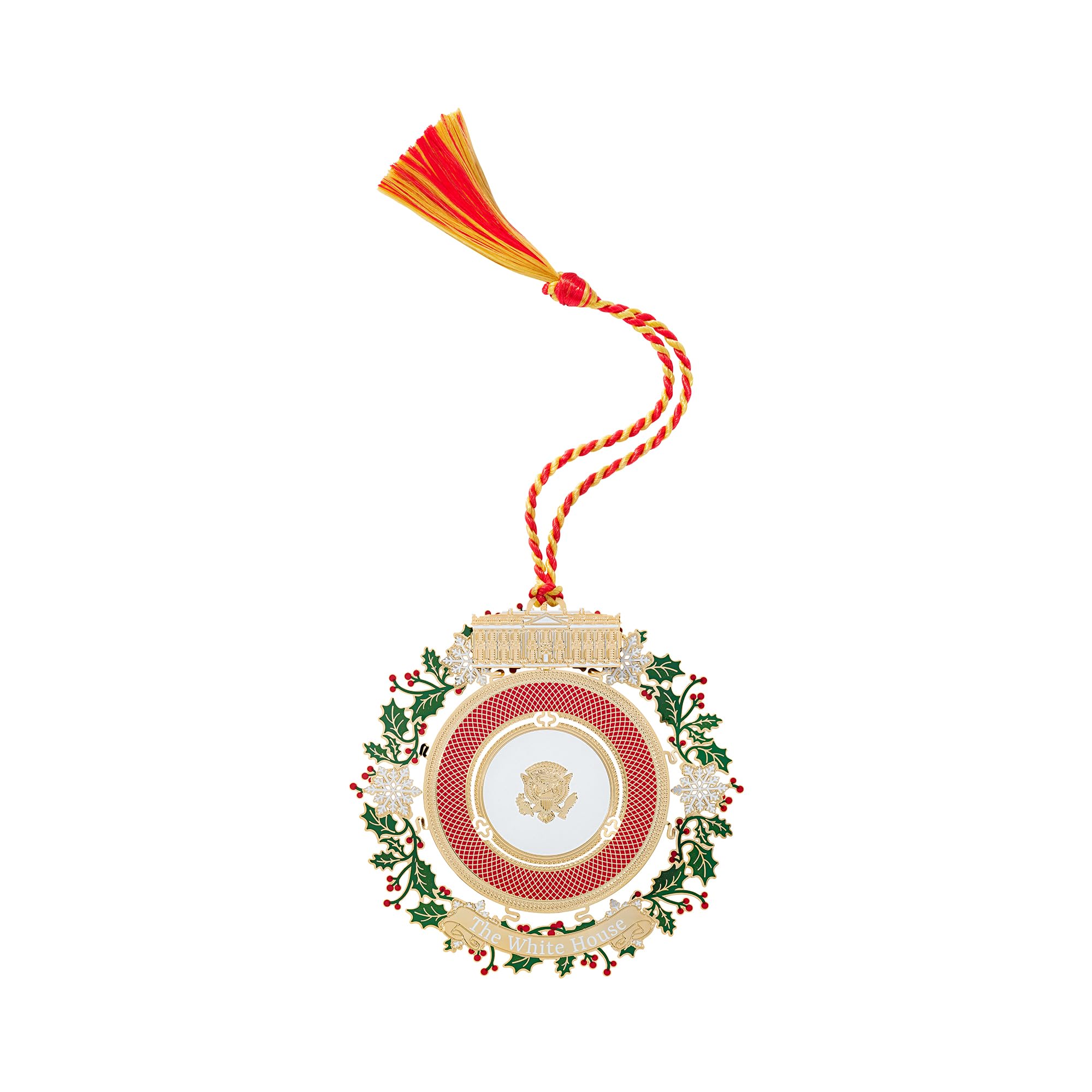 Official 2025 White House Christmas Ornament – Honors 150 Years of White House State Dinners, 24k Gold-Finished Brass, Includes Ribbon & Booklet, Collectible Gift in Keepsake Box, Made in USA