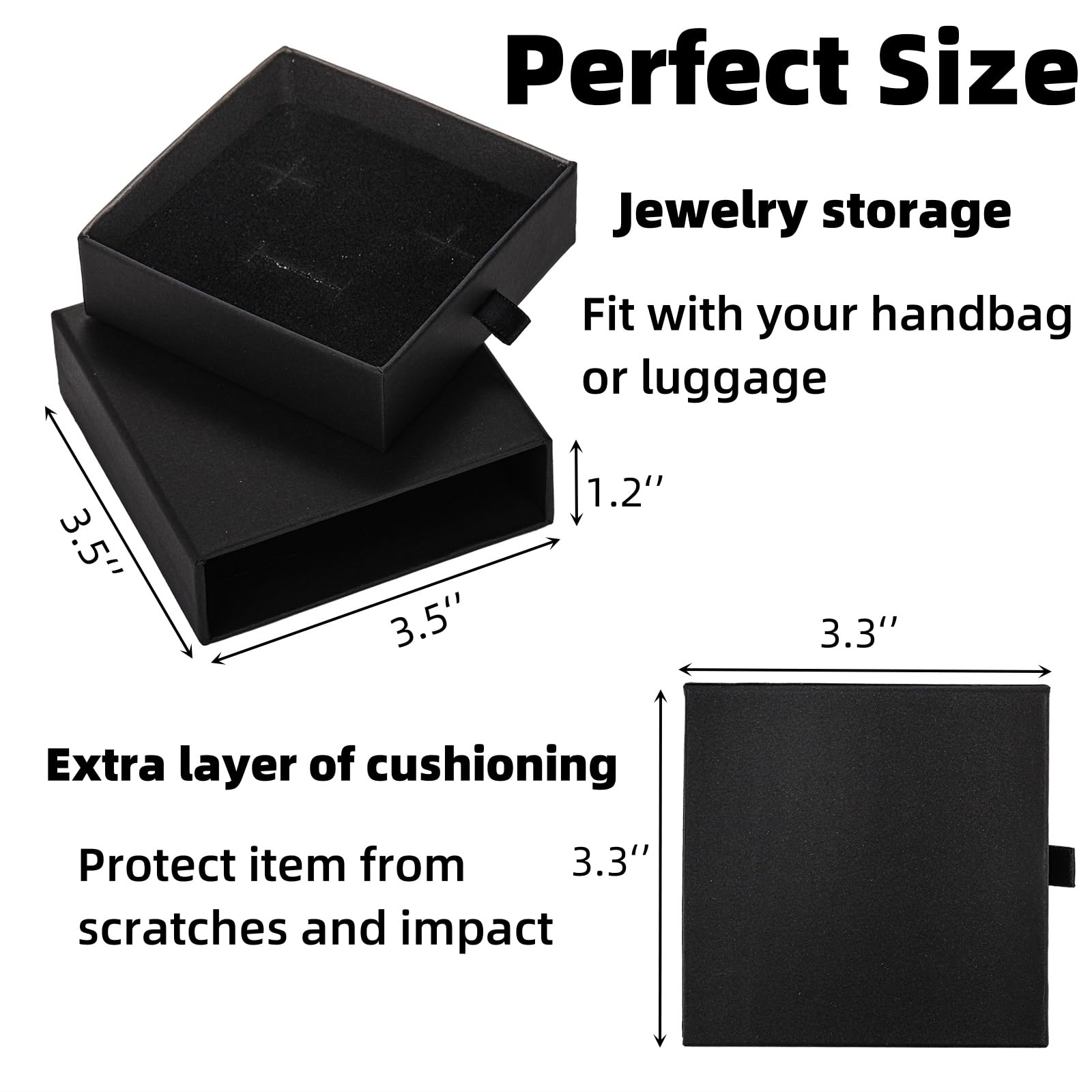 WRINGKIT 24 Pack Jewelry Gift Boxes, 3.5x3.5x1.2 Inch Cardboard Jewelry Packaging Box with Lid, Small Storage Display Case Bulk for Necklaces, Bracelets, Earrings, Valentine's Day Jewelry Gift