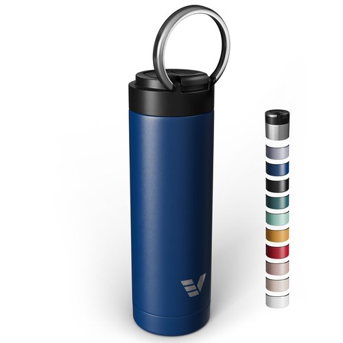 Ever Vessel Maxi Stainless Steel Water Bottle 26oz - Double wall vacuum insulated | Integrated carry handle | leak proof flip top lid | Lightweight & stylish - Blue