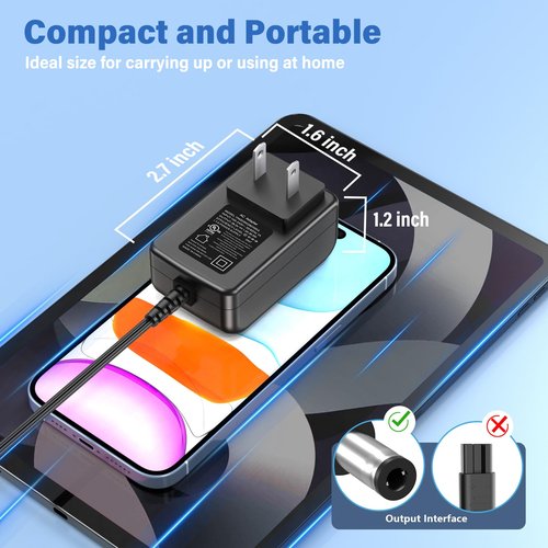 26V Stick Vacuum Charger Fit for Voweek VC08 Ultralight Cordless Stick Vacuum Cleaner, Power Cord AC Adapter for Voweek VC07 VWVC08 VW-VC08 VWVC07 VW-VC07, Charging Plug Cable for Iwoly C150 Stick Vac