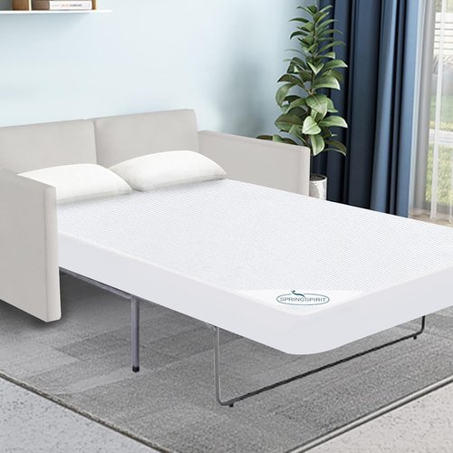 Full Terry Mattress Protector by Sleeper Sofa - Waterproof & Ultra Soft Fitted Cover | 54''x72'' Up to 8'' Depth