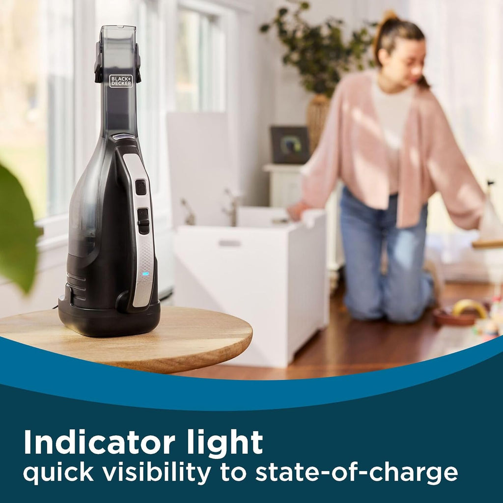 BLACK+DECKER Dustbuster Handheld Vacuum - Cordless, Lightweight Design with LED Light & Crevice Tool