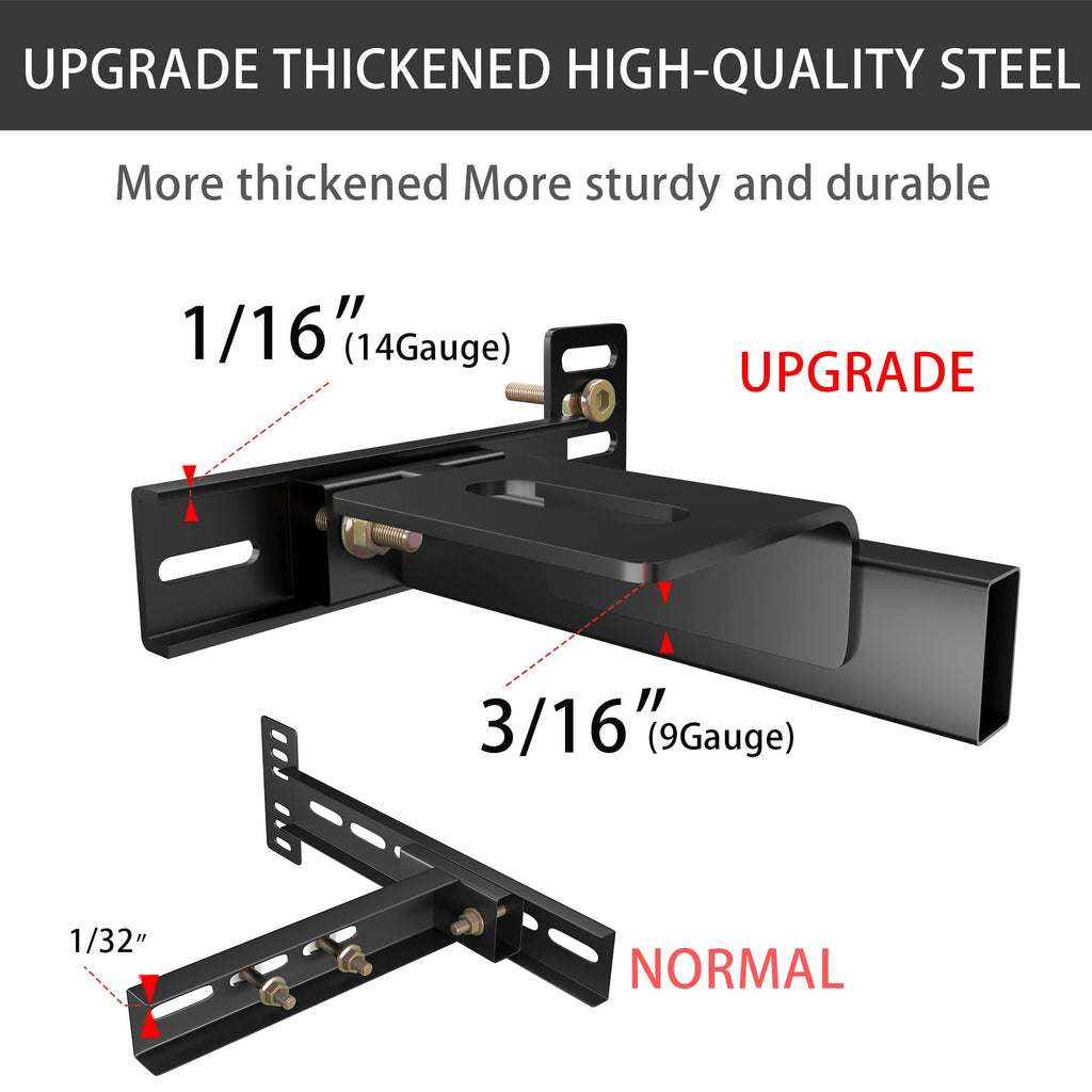 Ogonbrick Headboard Brackets Adjustable，Adjustable Headboard Bracket for Bed Frame Headboard Wall Mounting Brackets with Footboard Extension Kit Fit Matte Black