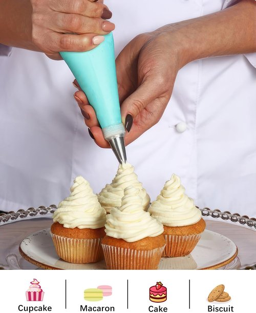 176PCS Piping Bags Set by [Brand Name] - Includes 150 Anti-Burst 12-Inch Bags, 12 Tips & More