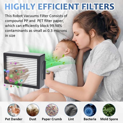 iRobot Replacement High-Efficiency Filter - 3 Pack for Roomba e, i, and j Series Vacuums