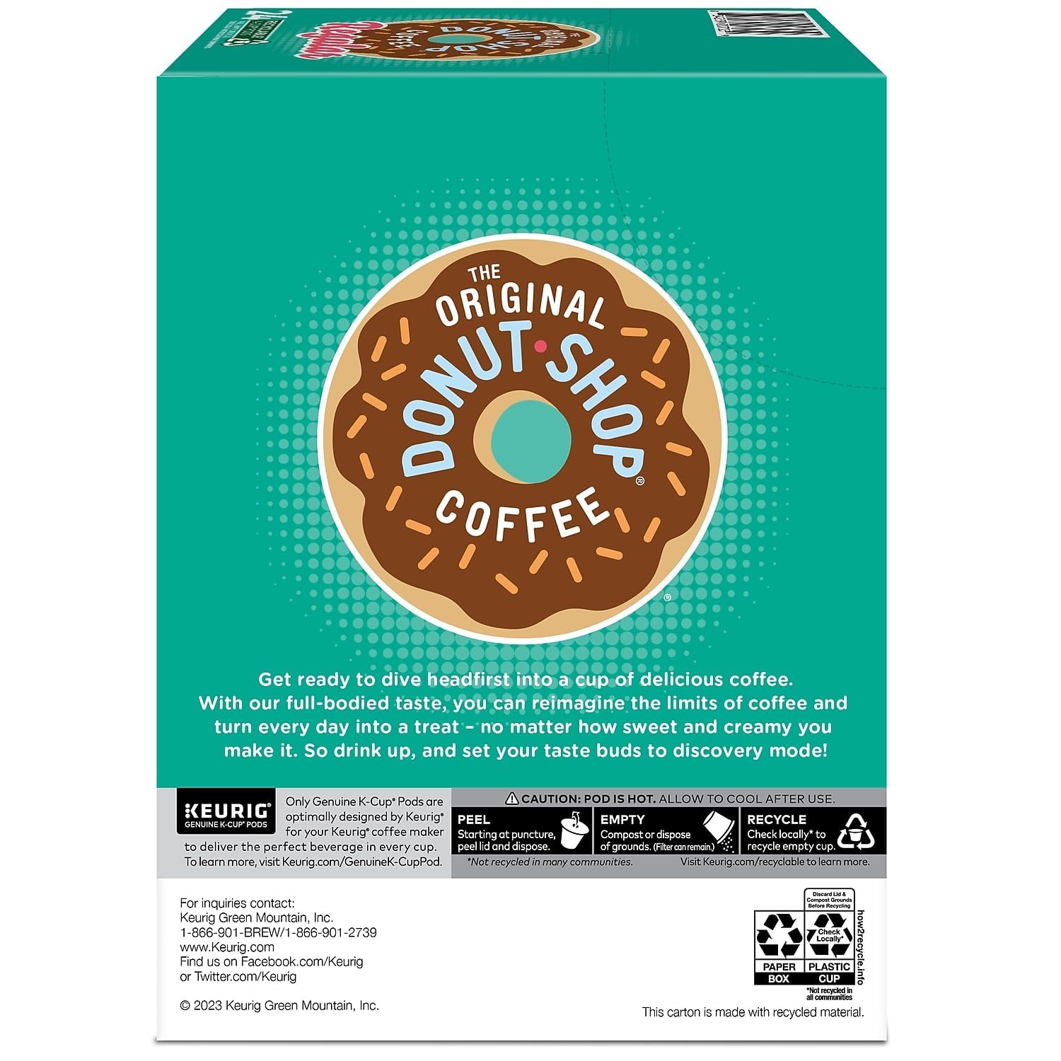 Original Donut Shop K-Cup Pods - Medium Roast Coffee, 96 Count | Single-Serve Convenience