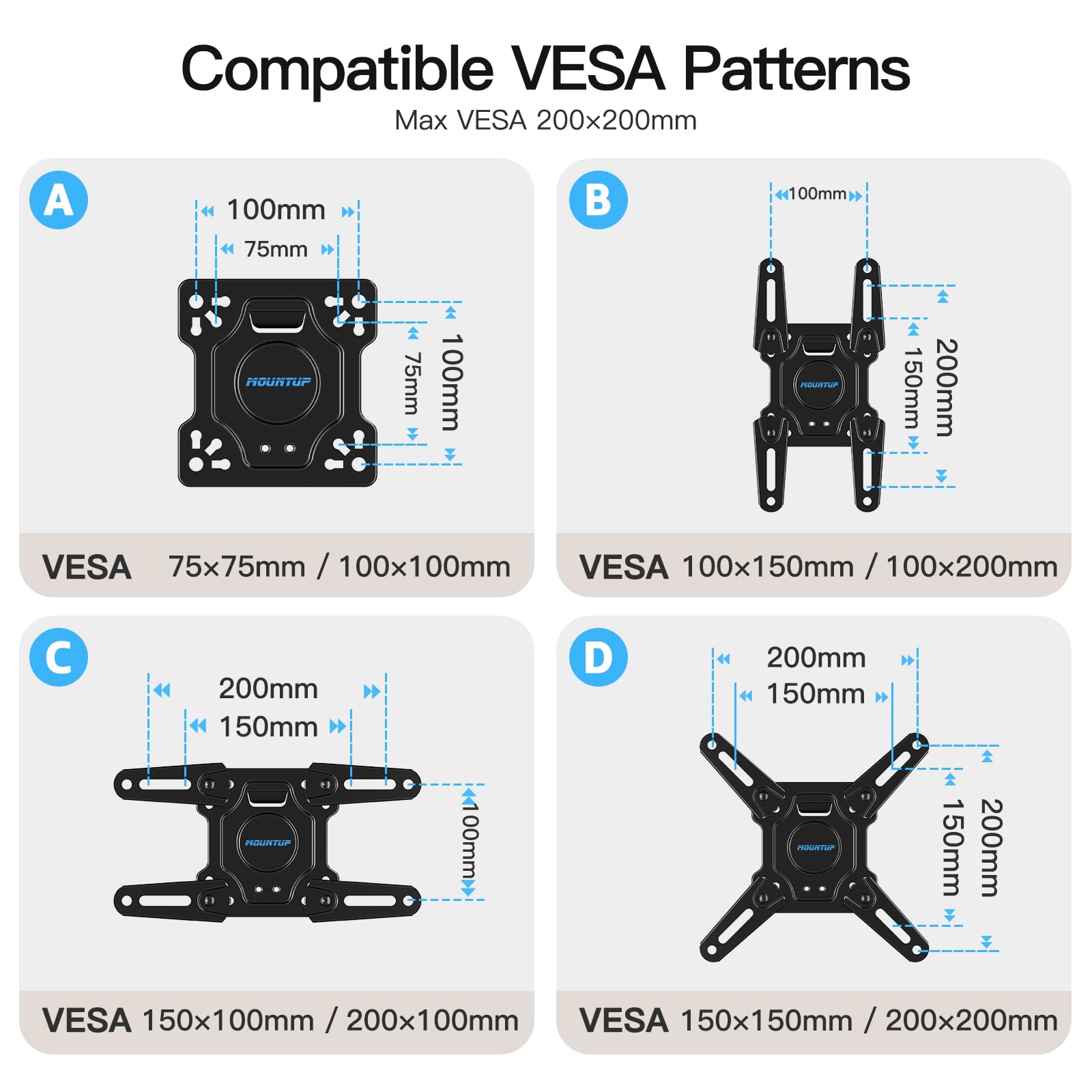MOUNTUP Lockable RV TV Mount for 13-43 Inch TVs - Full Motion Swivel RV TV Bracket with Pull Cord Lock, Space Saving Design for Camper, Trailer, Motorhome, Truck - Max 33lbs & VESA 200x200mm, MU2101