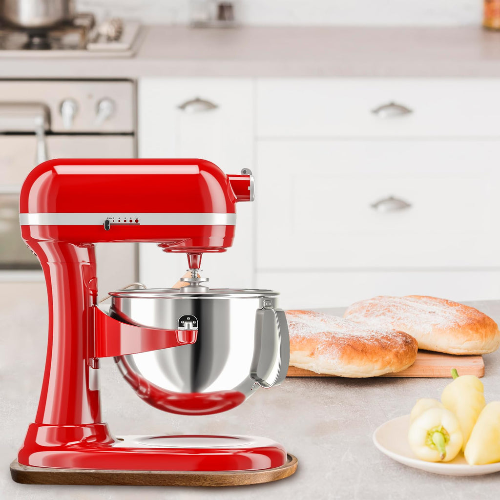 Acacia Wood Mixer Slider Mat for Kitchen Aid 5-8 Qt Tilt-Head Stand Mixer Kitchen Appliance Slider Tray Countertop Storage Attachments