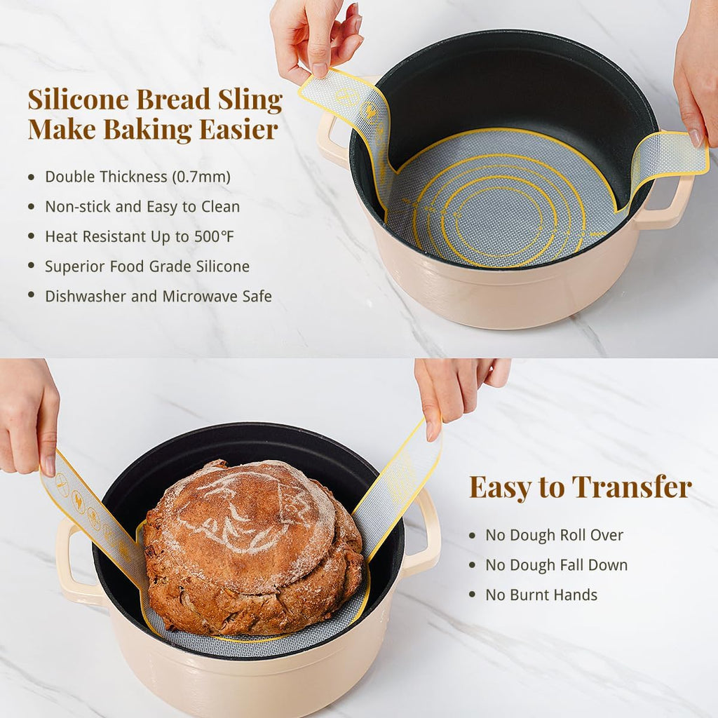 Skiennix Sourdough Starter Kit - Complete Bread Baking Set with Proofing Baskets & Tools