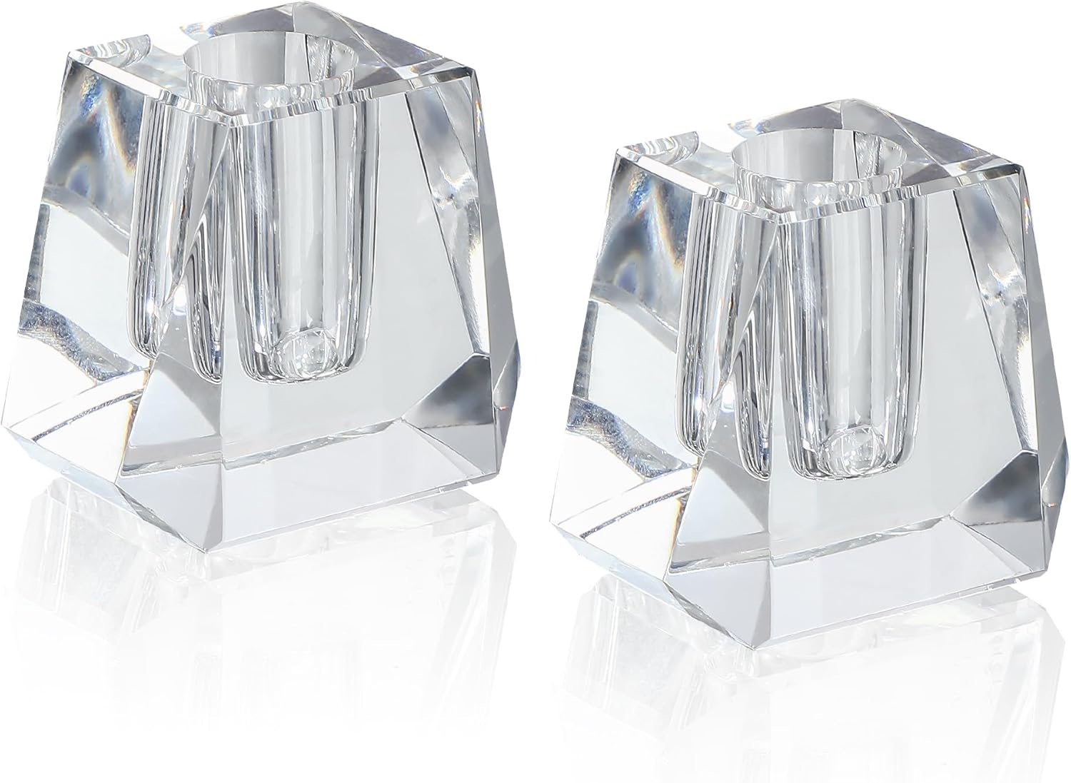 QFkris Crystal Pen Holder - Elegant 1.8" Glass Fountain Pen Stand | Perfect Gift for Office Decor