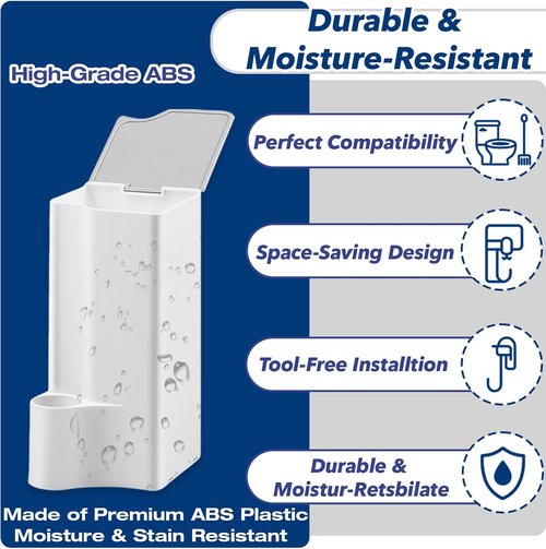 Clorox Toilet Holder - Space-Saving Wall-Mount & Free-Standing Storage for Disposable Pads | 2-Pack