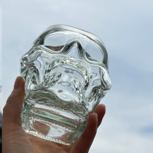 TVIAOH 350ml 6pcs Skull Wine Glass Funny Large Glasses Drinking Glass Vodka Spirits Cup Glass, Halloween Decorations Gifts Halloween Themed Party Holiday Gifts New Skull Cup (6)
