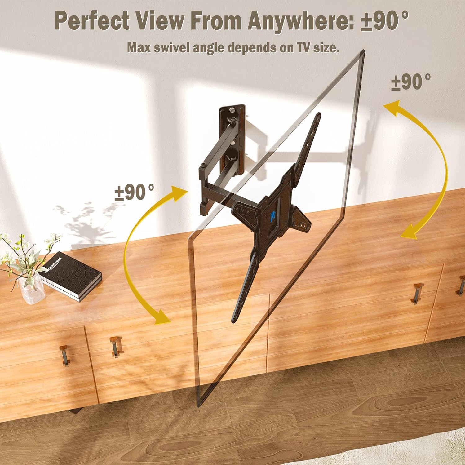 Mounting Dream Tilt TV Wall Mount for 37-75 Inch TVs - Full Motion Mount for 26-55 Inch TVs
