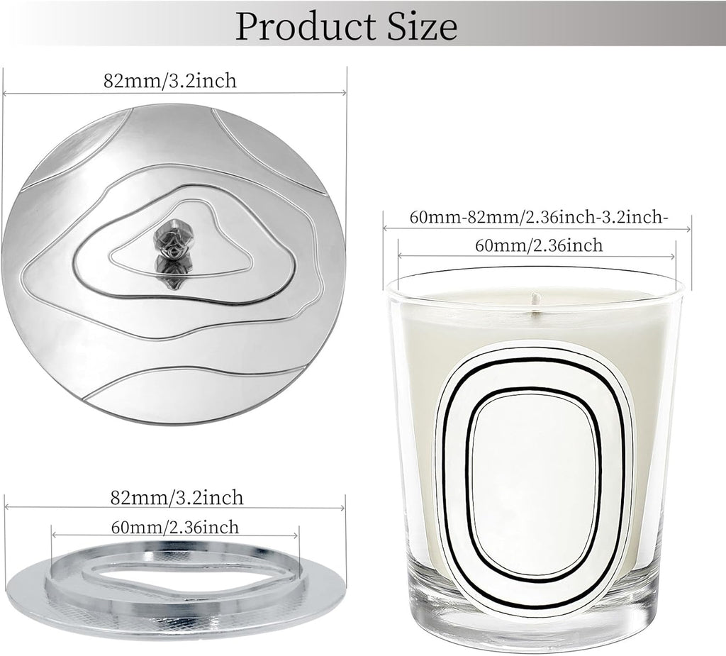 Skiennix Scented Candle Topper - Elegant Silver Alloy Design for Home & Office Décor