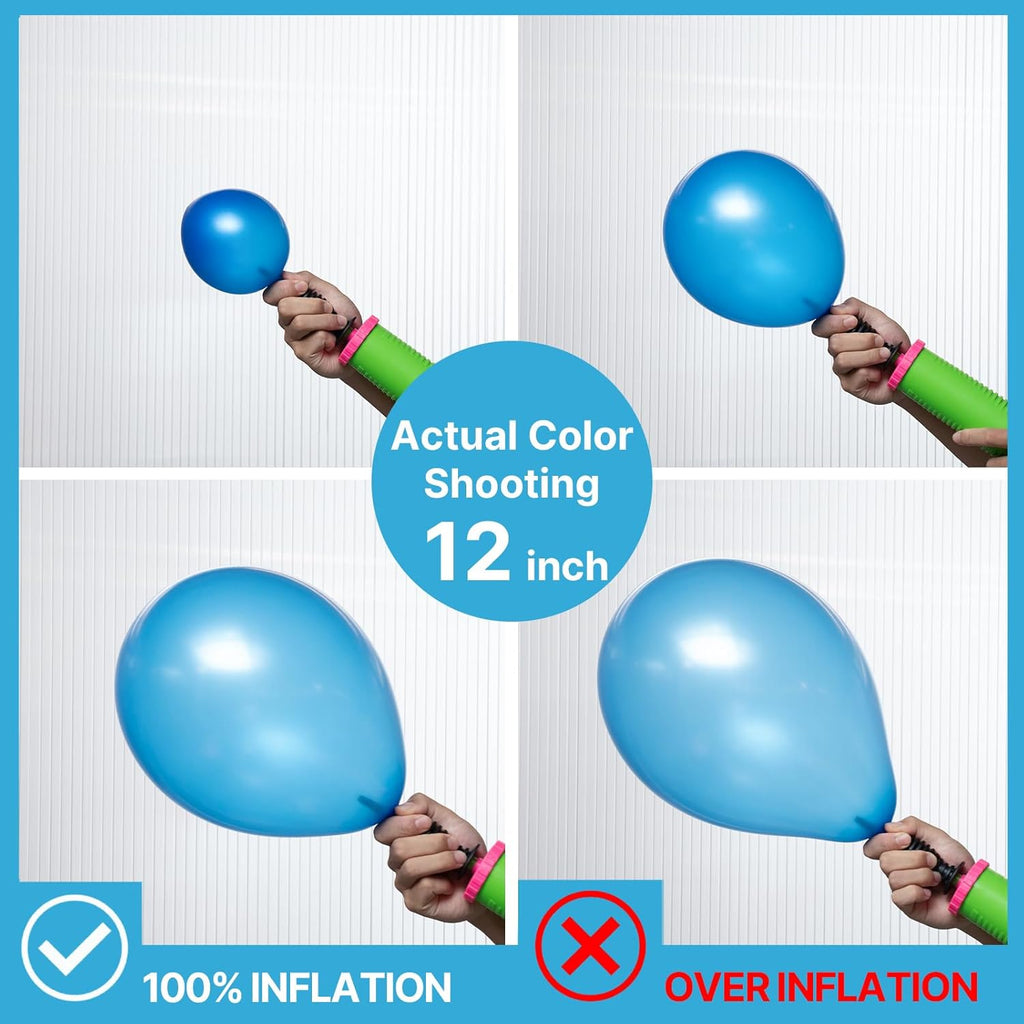 PartyWoo Pearl Blue Balloons - 50 Pcs 12 Inch Sky Blue Latex Helium Balloons for Celebrations