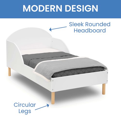 Delta Children Reese Toddler Bed - Greenguard Gold Certified, Bianca White