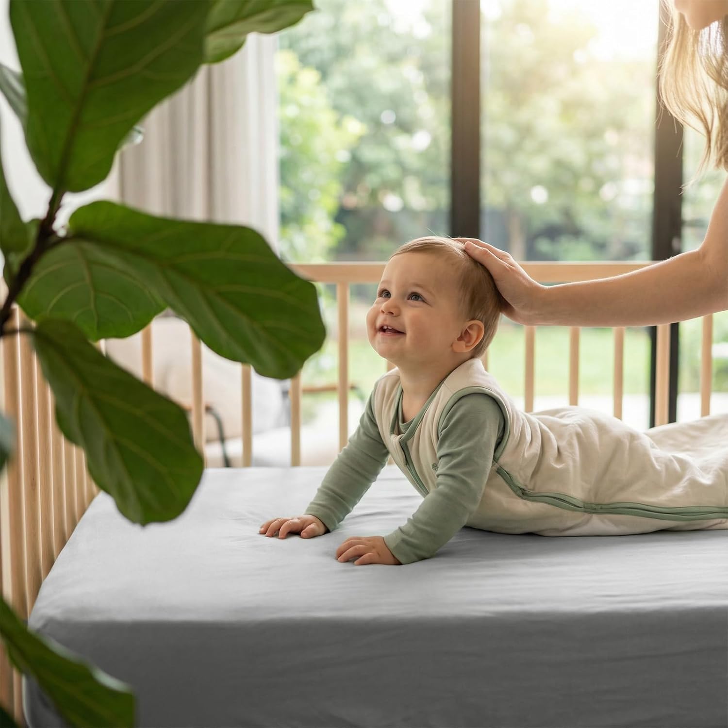 Soft Fitted Baby Crib Sheets by [Brand Name] - 2-Pack for Boys & Girls | Breathable Standard Size (28x52x8in)