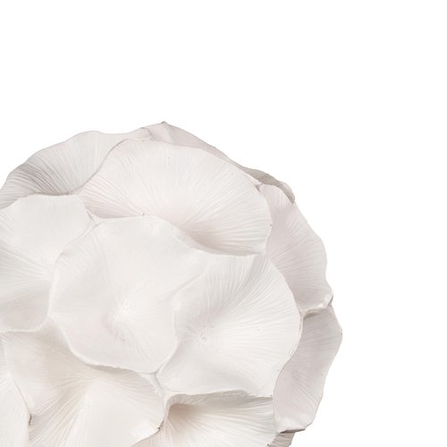Deco 79 Resin Floral Decorative Orbs & Vase Filler Decorative Balls with Varying Sizes, Set of 3 Vase Filler 6", 5", 4" H, White