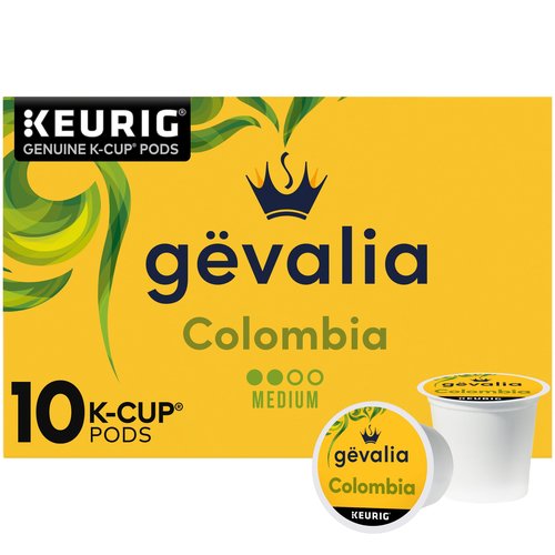 Gevalia Colombia Medium Roast K-Cup Coffee Pods, 10 ct Box