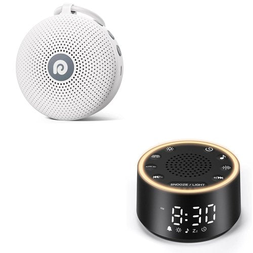 Dreamegg Sleep Ease Bundle - D11Max & D1 Nova Sound Machine for Babies & Adults | Dimmable White Noise Alarm Clock