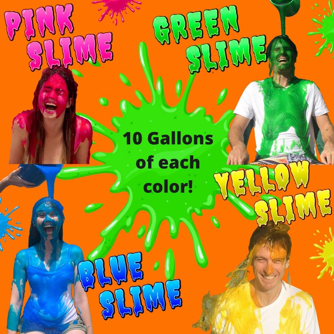 PARTY GOAT Bulk Instant Slime Powder - Create 40 Gallons of Fun Multicolor Slime for Blaster Guns & Color Events