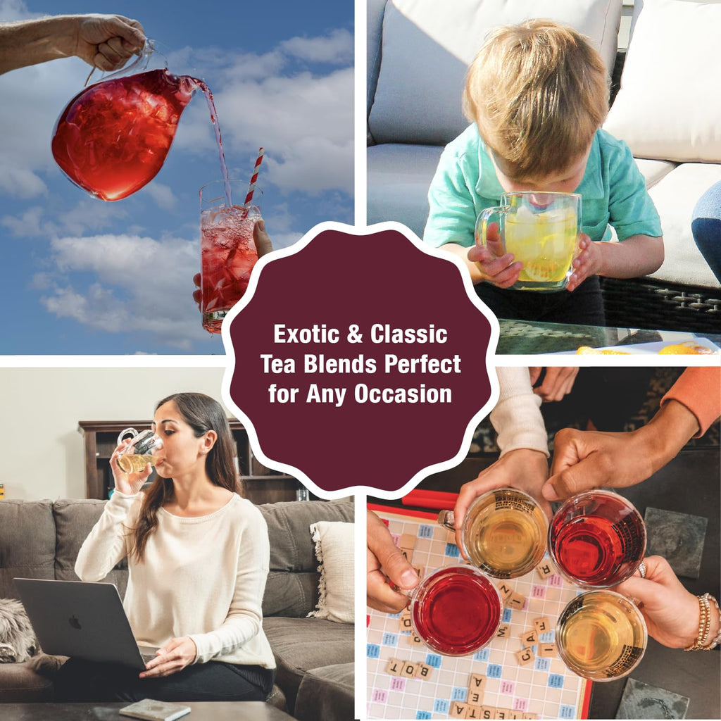 Tiesta Tea - Single Origin Tea Sampler Dry Flight Set, Mother's Day Loose Leaf, High to Low Caffeine, Makes Hot & Iced, Assorted Brew Sets with Green, White, Black & Oolong, 7 Sample Pouches