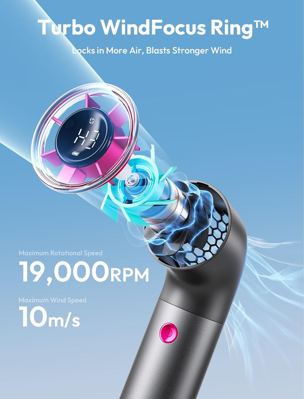 Skiennix Slim Portable Fan - Aero Ultra Handheld Design for On-the-Go Cooling