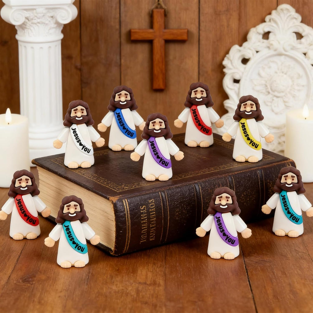 Skiennix 54 Pack Little Jesus Figurines - Pocket-Sized Religious Gifts for Church & Easter Celebrations
