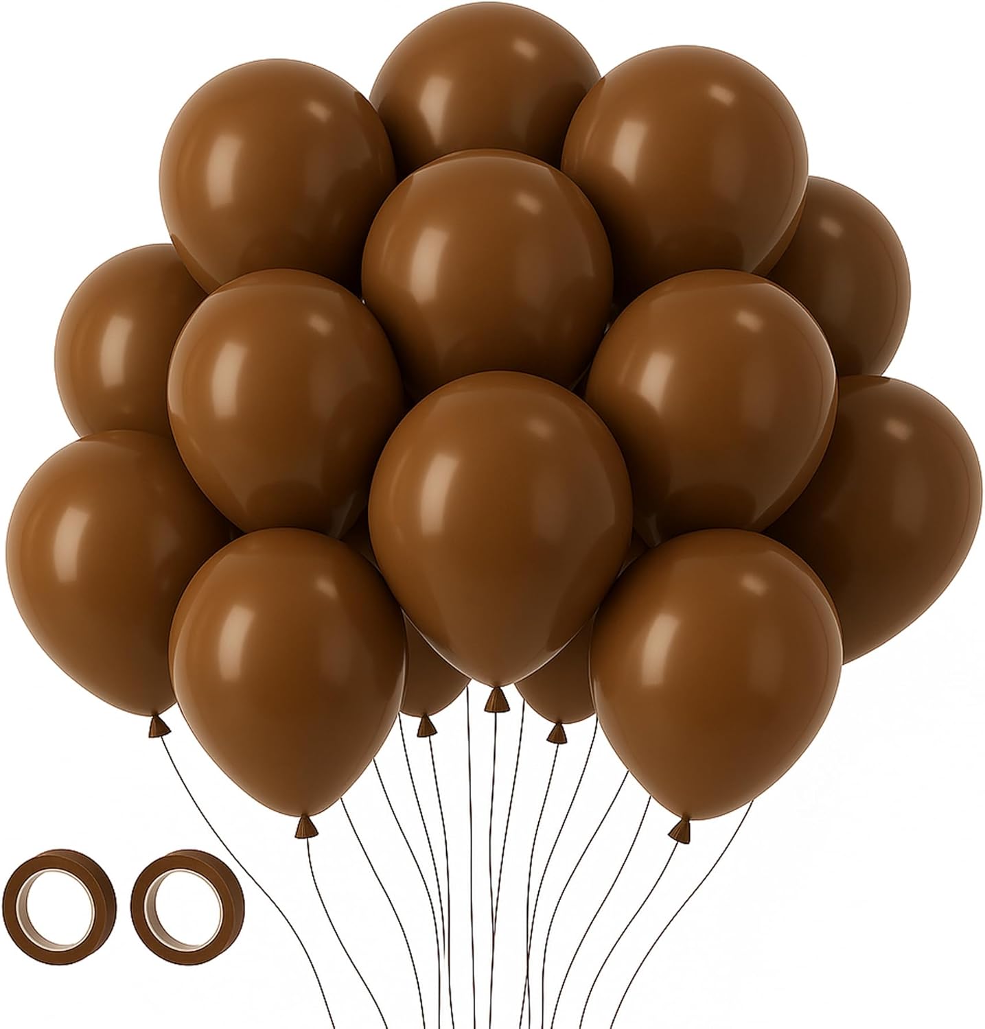 Voircoloria 12-Inch Coffee Balloons - 105pcs Latex Party Balloons for Birthdays & Celebrations