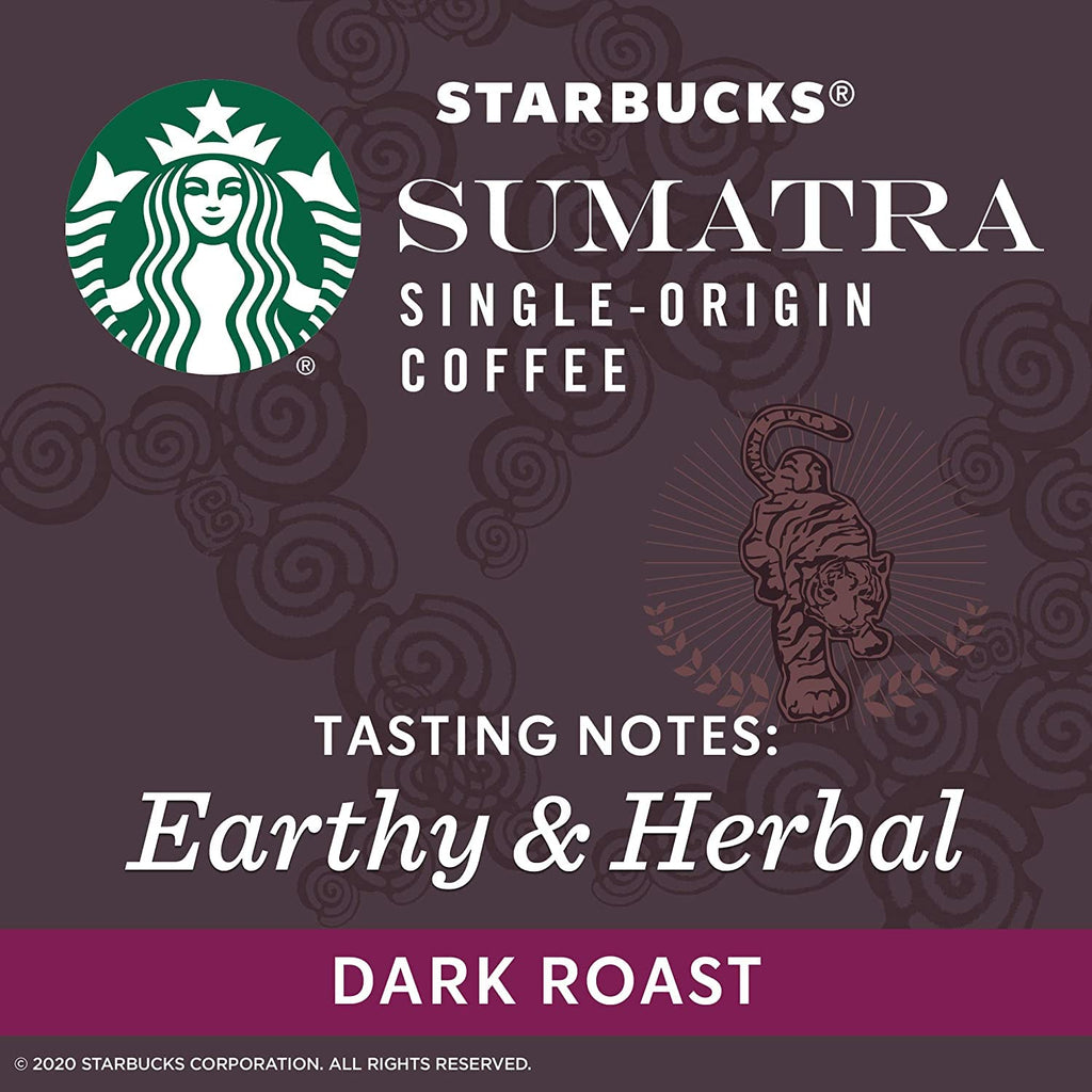 Starbucks Sumatra K-Cup Pods - Rich, Bold Flavor for Keurig Brewers | 24 Count