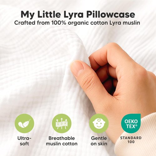 KeaBabies Muslin Toddler Pillowcase - 2-Pack Organic Cotton Covers for Kids | Soft & Breathable 13x18" (Flora Vale)