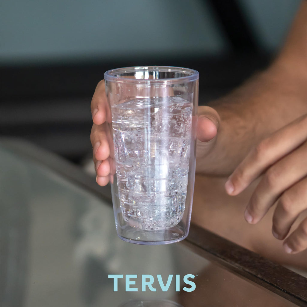 Tervis Tropical Hibiscus Collection Made in USA Double Walled Insulated Tumbler Cup Keeps Drinks Cold & Hot, 16oz 4pk, Assorted Tropical Hibiscus - No Lid