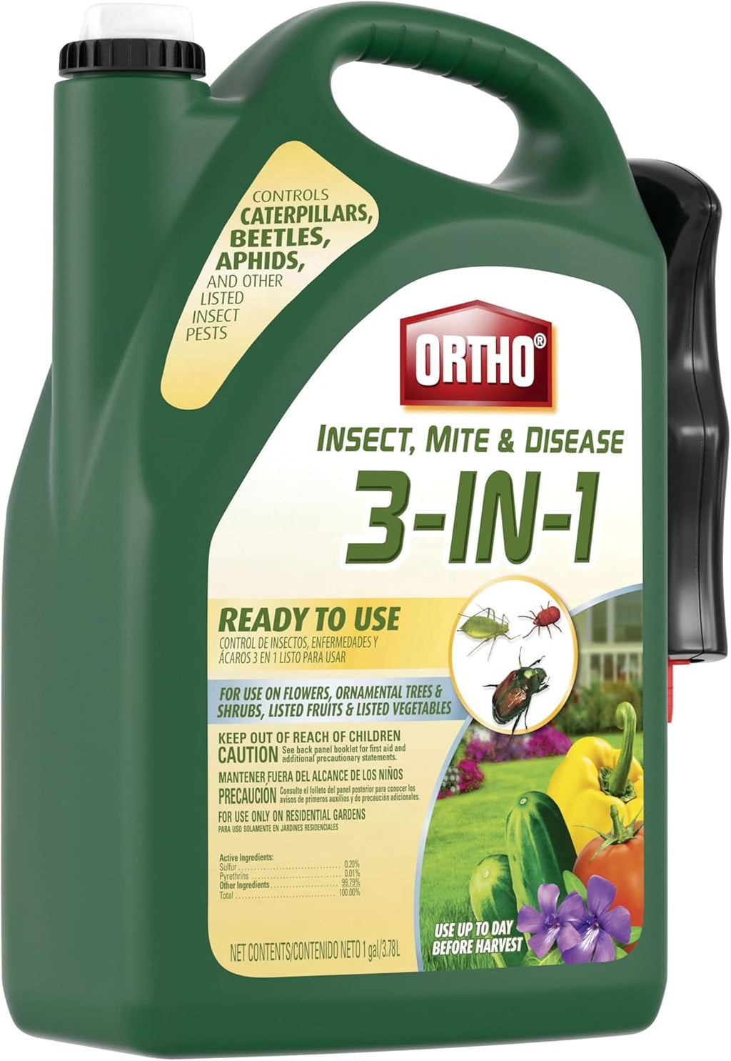 Ortho Insect Mite & Disease Control - 3-in-1 Ready-To-Use Solution | 1 Gallon Size